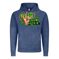 Vintage Denim shamrockin' rock n roll female hand Vintage Hoodie - Artiststas