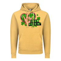 Vintage Mustard shamrockin' rock n roll female hand Vintage Hoodie - Artiststas