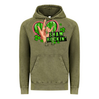 Vintage Olive shamrockin' rock n roll female hand Vintage Hoodie - Artiststas
