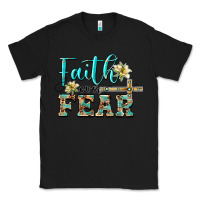 Black faith over fear with cross Classic Tee - BarkalooDesign