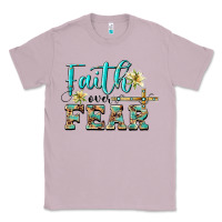 Lilac faith over fear with cross Classic Tee - BarkalooDesign