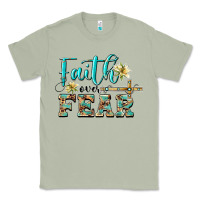 Matcha faith over fear with cross Classic Tee - BarkalooDesign