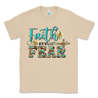 Mushroom faith over fear with cross Classic Tee - BarkalooDesign