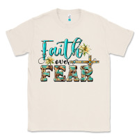 Natural faith over fear with cross Classic Tee - BarkalooDesign