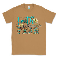 Toasted Coconut faith over fear with cross Classic Tee - BarkalooDesign