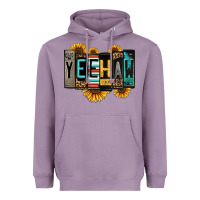 Lavender yeehaw license plate letters Heavyweight Hoodie - Jasminsmagicworld