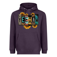 Plum yeehaw license plate letters Heavyweight Hoodie - Jasminsmagicworld