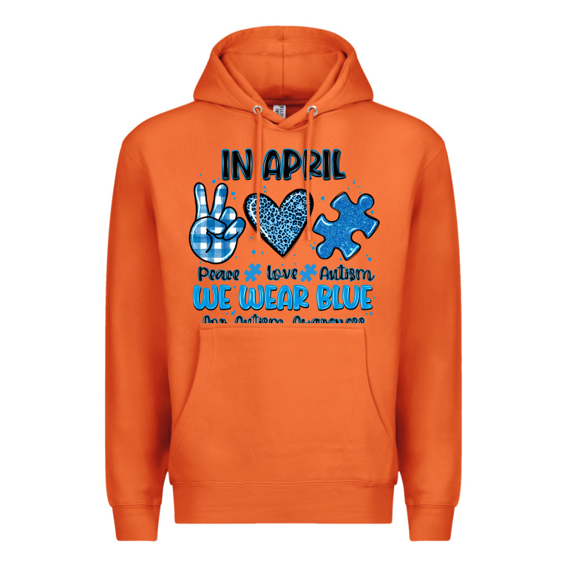 In April We Wear Blue Premium Hoodie by JahusDesignShop | Teevron