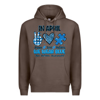 Coffee in april we wear blue Premium Hoodie - JahusDesignShop
