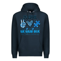 Navy in april we wear blue Premium Hoodie - JahusDesignShop