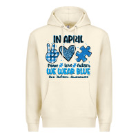 Sandshell in april we wear blue Premium Hoodie - JahusDesignShop
