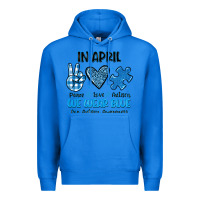 True Royal in april we wear blue Premium Hoodie - JahusDesignShop