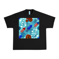 Black patriotic fireworks and sunflower Urban Heavy Tee - BundleAndBundleShop