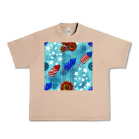 Burro patriotic fireworks and sunflower Urban Heavy Tee - BundleAndBundleShop