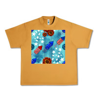 Peanut Butter patriotic fireworks and sunflower Urban Heavy Tee - BundleAndBundleShop