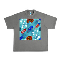 Tornado patriotic fireworks and sunflower Urban Heavy Tee - BundleAndBundleShop