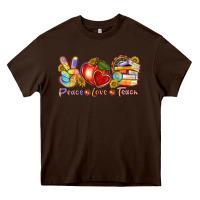 Peace Love Teach Heavy Core Tee | Teevron