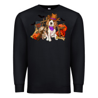 Black Halloween beagle dog Premium Sweatshirt - RanaPortraitStore