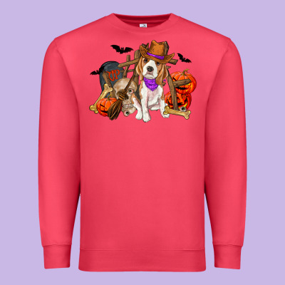 Halloween Beagle Dog Premium Sweatshirt Designed By Ranaportraitstore
