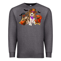 Charcoal Heather Halloween beagle dog Premium Sweatshirt - RanaPortraitStore