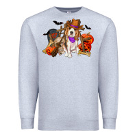 Heather Grey Halloween beagle dog Premium Sweatshirt - RanaPortraitStore