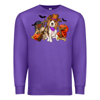 Purple Halloween beagle dog Premium Sweatshirt - RanaPortraitStore
