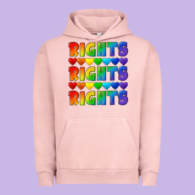 Rights Rights Rights Pride Urban Hoodie Designed By Cowgirlartshop