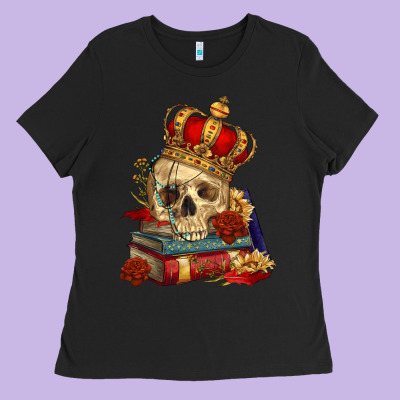 Ladies Tee Skull With Crown