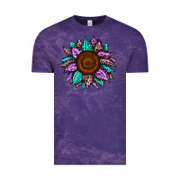 Cloud Purple sunflower leopard color Vintage Tee - JahusDesignShop