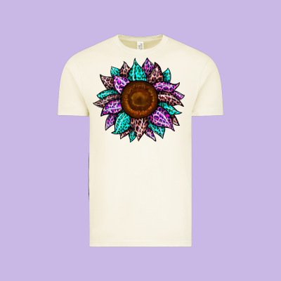 Sunflower Leopard Color Vintage Tee Designed By Jahusdesignshop