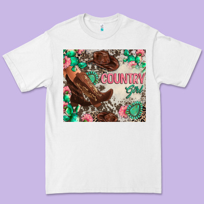 Country Girl Premium Tee Designed By Zillion Design Studio