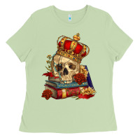 Matcha Skull With Crown Ladies Tee - RanaPortraitStore
