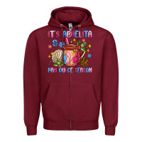 Burgundy its abuelita and pan dulce season Zipper Hoodie - MaliasSmallBusiness