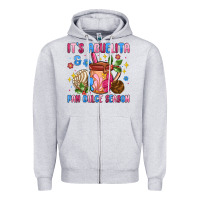 Heather Grey its abuelita and pan dulce season Zipper Hoodie - MaliasSmallBusiness