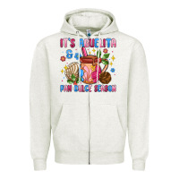 Oatmeal Heather its abuelita and pan dulce season Zipper Hoodie - MaliasSmallBusiness