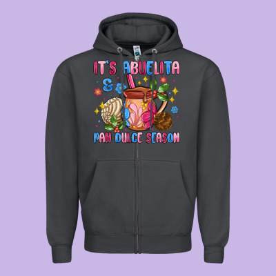 Its Abuelita And Pan Dulce Season Zipper Hoodie Designed By Maliassmallbusiness