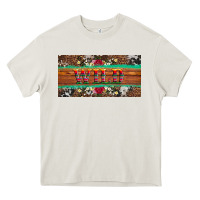 Cream western wild and floral leopard  cowhide licanse plate Heavy Core Tee - Artiststas
