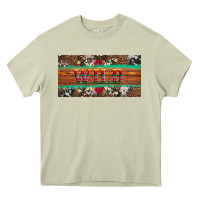 Mossy western wild and floral leopard  cowhide licanse plate Heavy Core Tee - Artiststas