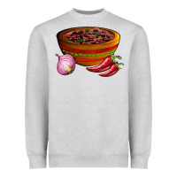 Heather Grey chilli con carne Heavyweight Sweatshirt - AdoDesignShop
