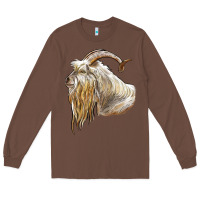 Chestnut kiko goat face Long Sleeve Tee - LillyAllenDesigns