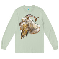 Matcha kiko goat face Long Sleeve Tee - LillyAllenDesigns