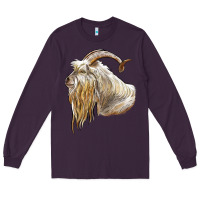 Plum kiko goat face Long Sleeve Tee - LillyAllenDesigns