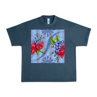 Midnight Navy patriotic rose Urban Heavy Tee - BundleAndBundleShop