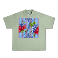 Oil Green patriotic rose Urban Heavy Tee - BundleAndBundleShop