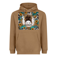 Toasted Coconut mom life messy bun western Heavyweight Hoodie - Jasminsmagicworld