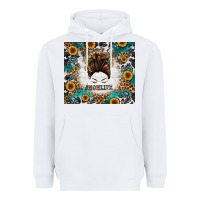 White mom life messy bun western Heavyweight Hoodie - Jasminsmagicworld