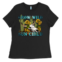 Black grow wild sun child tbw Ladies Tee - texasbilliewilder
