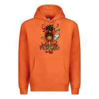 Carrot Santa's Favorite Medicaid Analyst Afro Messy Bun Premium Hoodie - texasbilliewilder