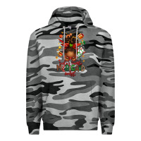 Santa's Favorite Medicaid Analyst Afro Messy Bun Premium Hoodie | Teevron
