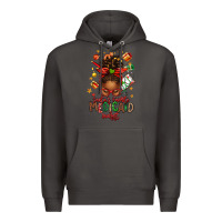 Smoke Santa's Favorite Medicaid Analyst Afro Messy Bun Premium Hoodie - texasbilliewilder